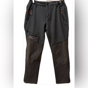 Postropaky NWOT Stretch Charcoal Fleece Line Waterproof Outdoor Pants 8S